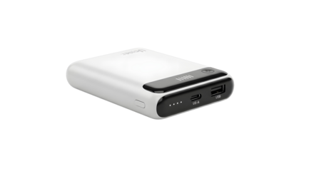 White power bank with USB ports