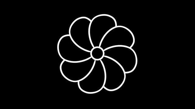 black and white flower