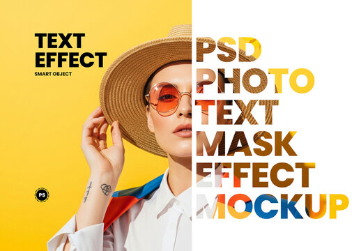 Photo Text Mask Effect