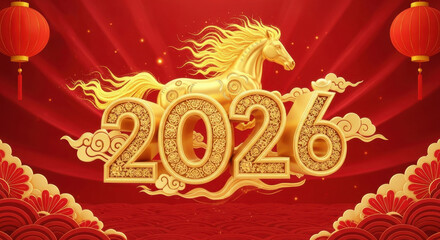 2026 Golden Horse New Year Poster