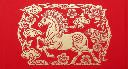 Chinese style horse Paper Cuttings
