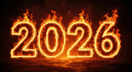 2026 Flame Digital Art Word
