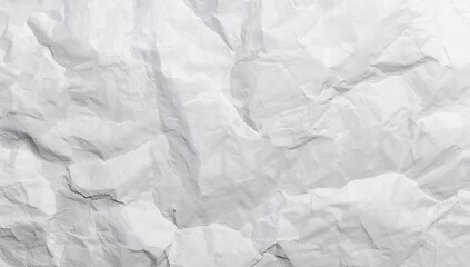 Obraz premium Background of a poster featuring crumpled and creased white paper texture, suitable for text overlay
