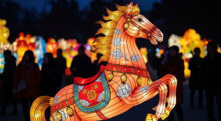 2026 Year of the Horse Spring Festival Zodiac Horse Lantern