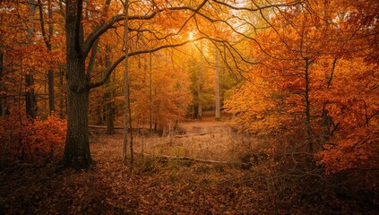 Naklejka premium Autumn foliage, seasonal change