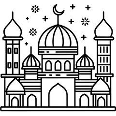 taj mahal vector illustration