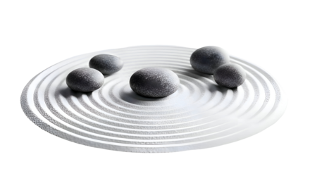 Zen garden arrangement with stones