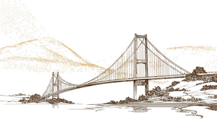 Obraz premium Stunning Bridge Image with Abdc454c Word Overlay