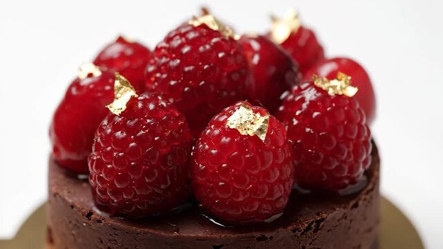 Fresh ripe raspberries on a dark plate with soft light - healthy food macro for menu design nutrition stories and clean product backdrops