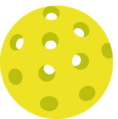 Yellow Pickle Ball Illustration