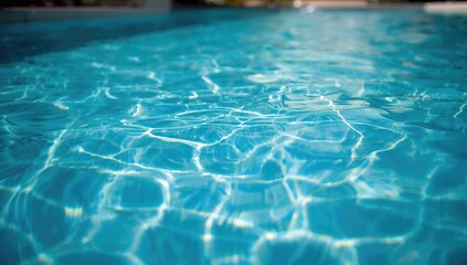 Textured surface of a swimming pool filled with water, suitable for layout design