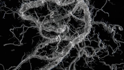 Asbestos chrysotile fibers posing risks to lung health, awareness of occupational hazards