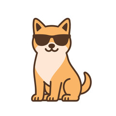 cool dog wearing sunglasses