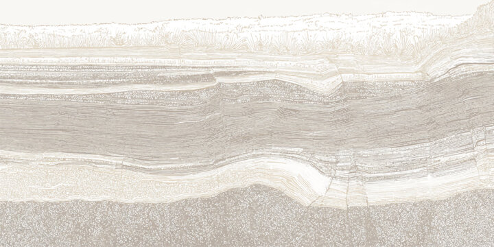 marble texture Cross section of earth layers with strata and geological formations in sepia tones geology