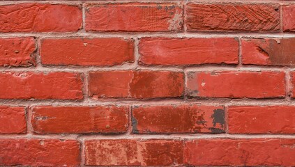 Obraz premium Abstract textured background of a weathered red brick surface with a vintage grunge effect