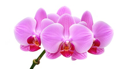Obraz premium Phalaenopsis amabilis, the moon orchid, features delicate pink blooms in a natural setting
