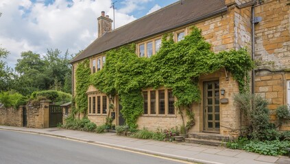 Front entrance of a charming historic home situated on a street, preservation