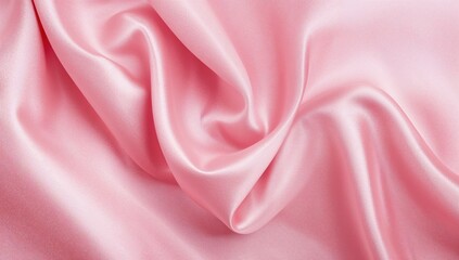 Obraz premium Background of soft pink silk fabric creating a delicate texture for cosmetic beauty presentation