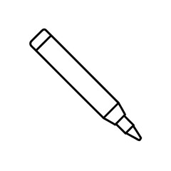 Outline drawing of a marker pen on transparent background