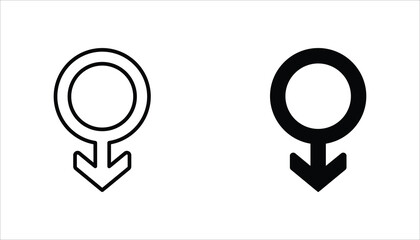 Male gender icon set. Vector illustration for web design. Isolated on white background.