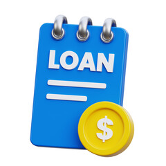 3D Illustration of Loan Agreement