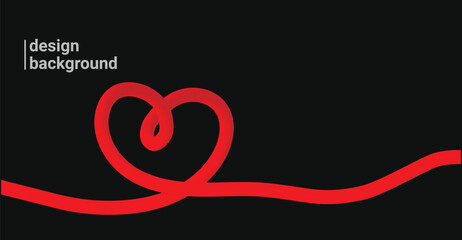 Background with wavy love gradient shapes 