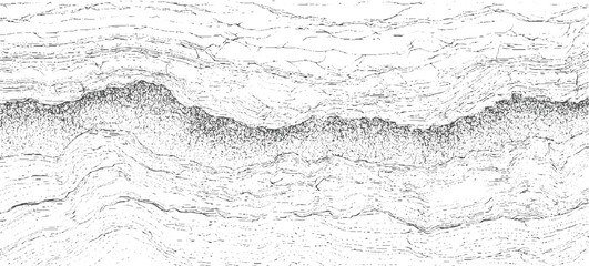 Abstract black and white textured background with layered organic shapes and crackle pattern vector
