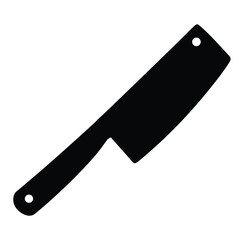 Cleaver Silhouette Kitchen Butcher Knife Blade Steel Chopping Tool Equipment