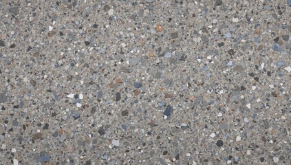 Mosaic floor design with terrazzo style featuring natural stone elements like granite, marble, and quartz in a detailed raster texture.