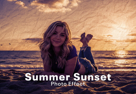Summer Sunset Photo Effect