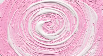 Swirled Pink and White Paint Texture Background Surface