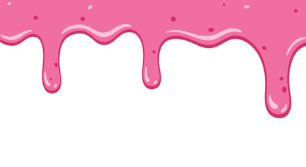 Sweet Pink Dripping Sauce A Delightful Illustration of a Flowing, Delicious Treat