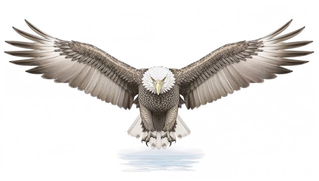 Fototapeta Illustration of a majestic bird of prey, ideal for wildlife or natural concept visuals.