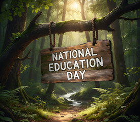 Artistic Representation of School and Learning on National Education Day