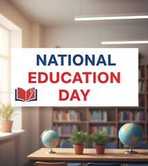 Artistic Representation of School and Learning on National Education Day
