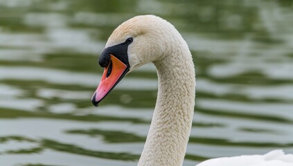 Fototapeta premium Elegance of a Swan, grace in motion, World Environment Day