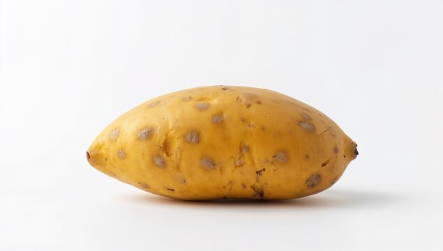 Natural yellow creole tuber - Solanum phureja variety, nutritious vegetable, organic farming, healthy carbohydrates, white food, agriculture, horizontal layout