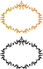 Vintage Floral Ornamental Frame Collection – Elegant Royal Invitation Border Vector