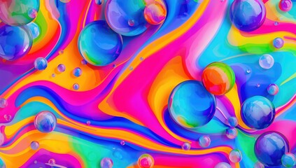 Fluid color covers featuring vibrant bubble shapes with gradient effects, suitable for background use