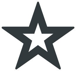 Obraz premium Abstract icon design of a large star shape with another star inside a dark color