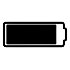 Battery symbol indicates low charge level and energy depletion notification