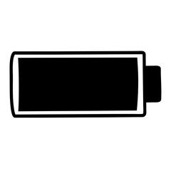 A fully charged battery icon on a white background, symbol of power