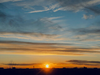 sunset in the sky