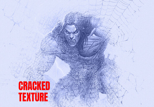 Cracked Texture Photo Effect