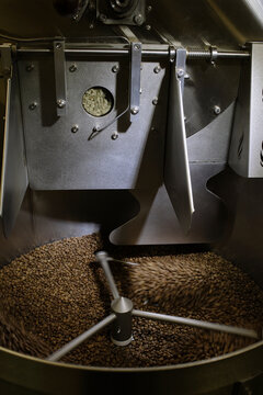coffee roaster and beans
