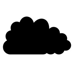 Monochrome cloud illustration, an abstract representation of weather and data storage concepts