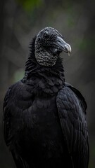 Black Vulture Portrait - A Close-Up of Natures Scavenger in Detail.