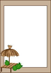 수박밭의 원두막