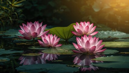 Nelumbo nucifera, an aquatic species, is commonly known as the sacred lotus or water lily