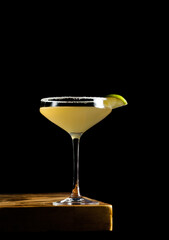 Cocktail in a dark atmosphere